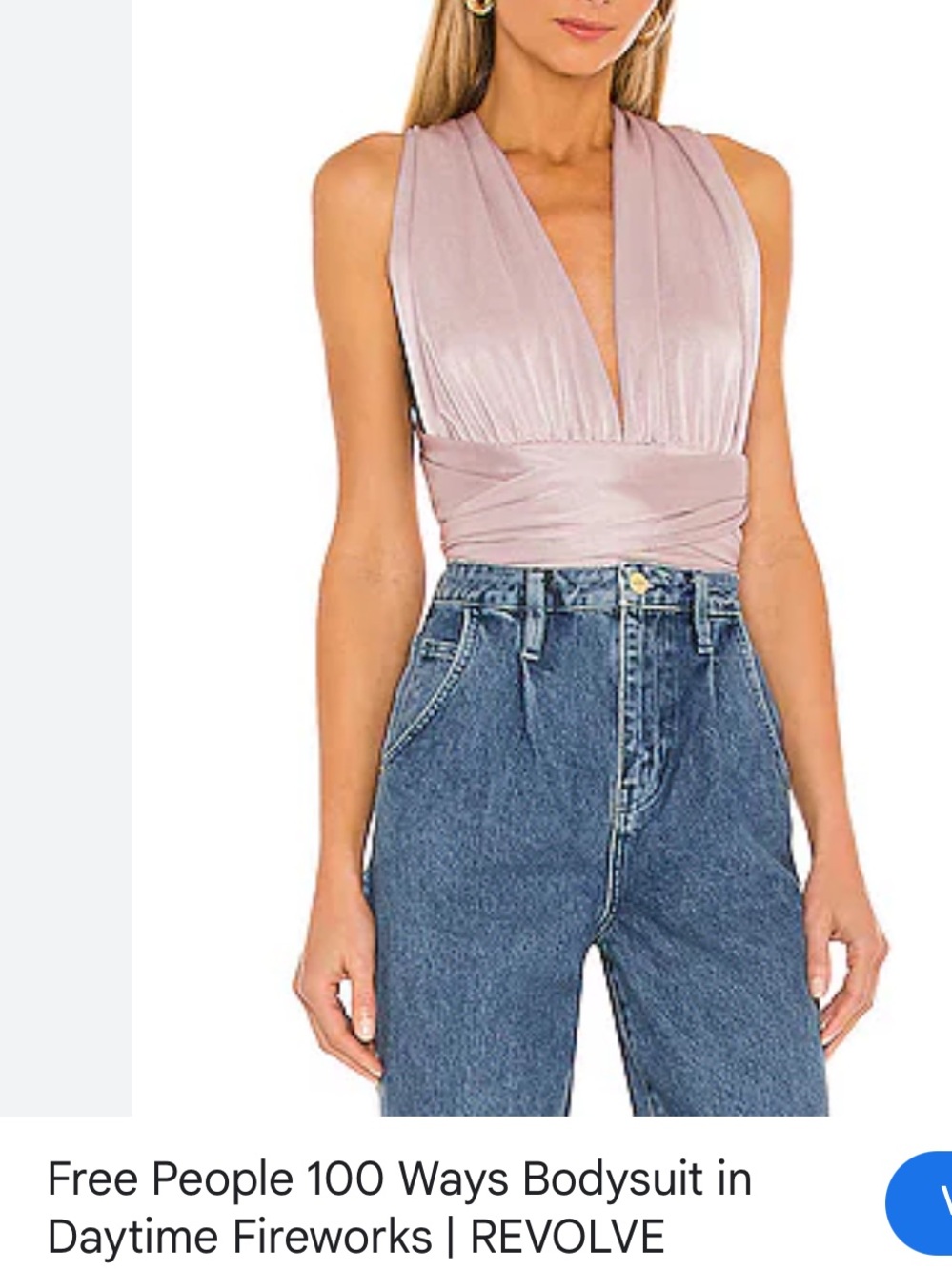Free People Dusky Pink 100 ways Bodysuit